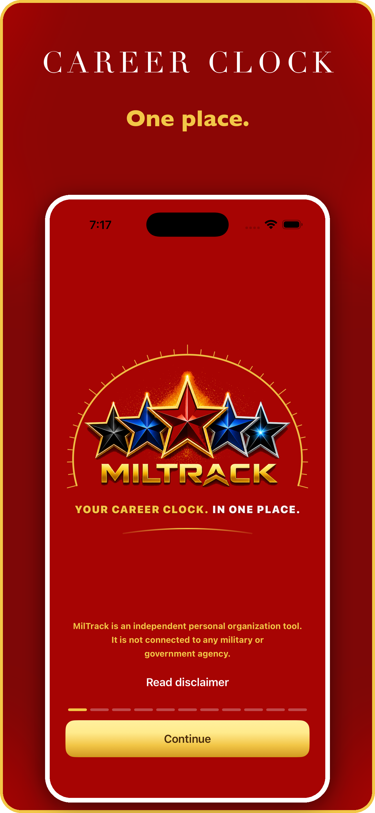 MilTrack. Career clock. One place.